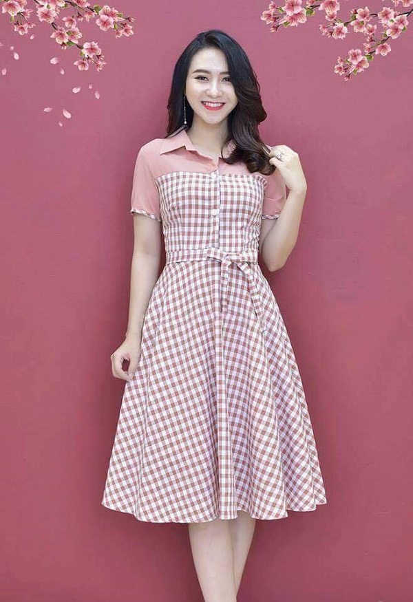Váy cổ sơ mi