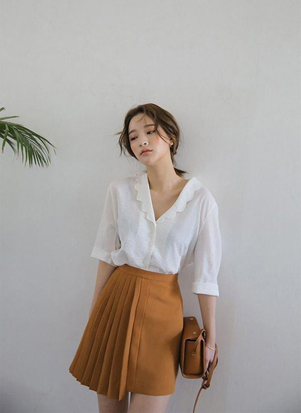 Phối đồ đi làm mùa hè: Áo sơ mi + Chân váy - Ảnh 5