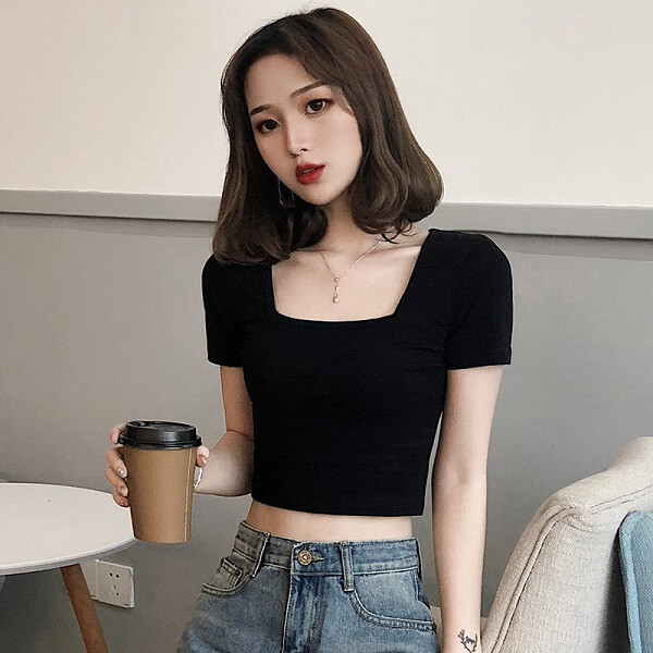 Áo croptop tay ngắn