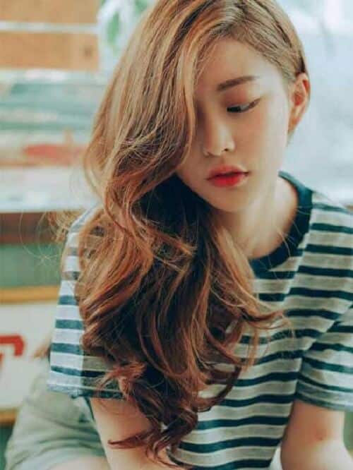 Tóc đẹp mái lệch cho nữ