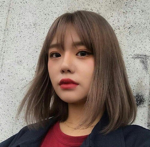 Tóc ngang vai mái thưa
