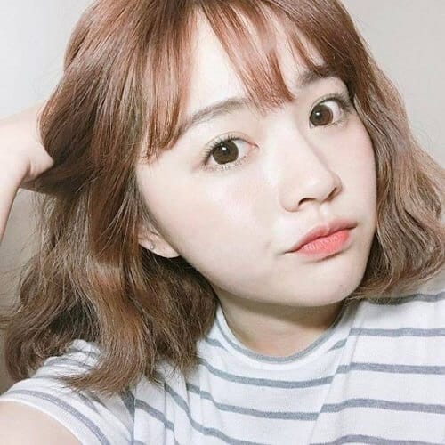 Kiểu tóc đẹp 2024 cho mặt tròn to mái lưa thưa