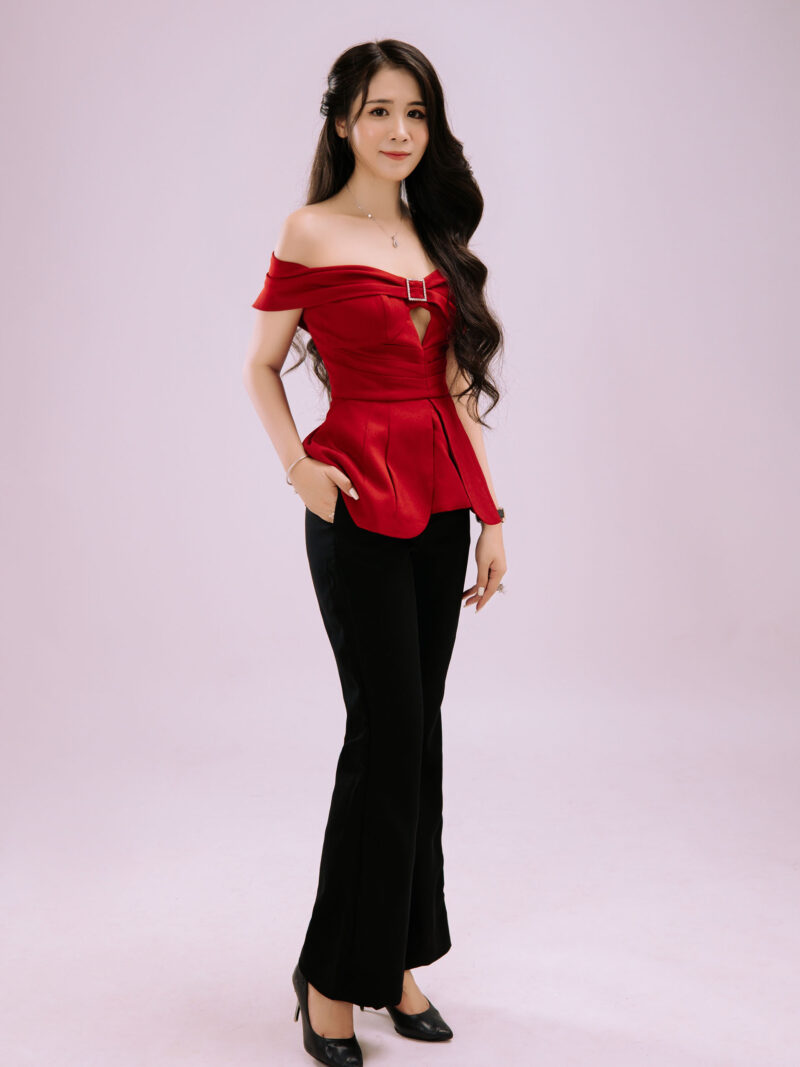 Quần ống loe nữ công sở cạp cao - FLARED TROUSERS - Ảnh 2