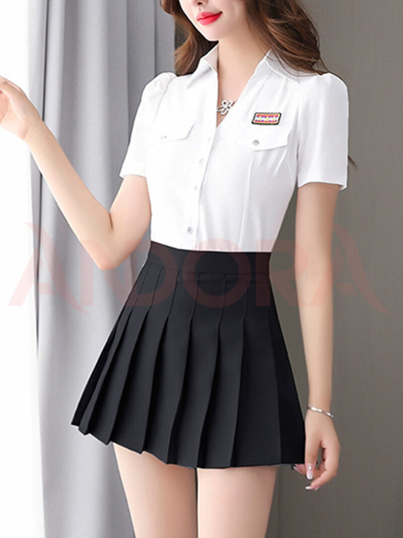 Chân váy xếp ly Andora tennis lưng cao có lót quần chất vải tuyết mưa cao cấp - A0304S - Ảnh 1