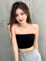 Áo ống quây ngực (không đệm) kiểu croptop ôm body - A0109T - Ảnh 3