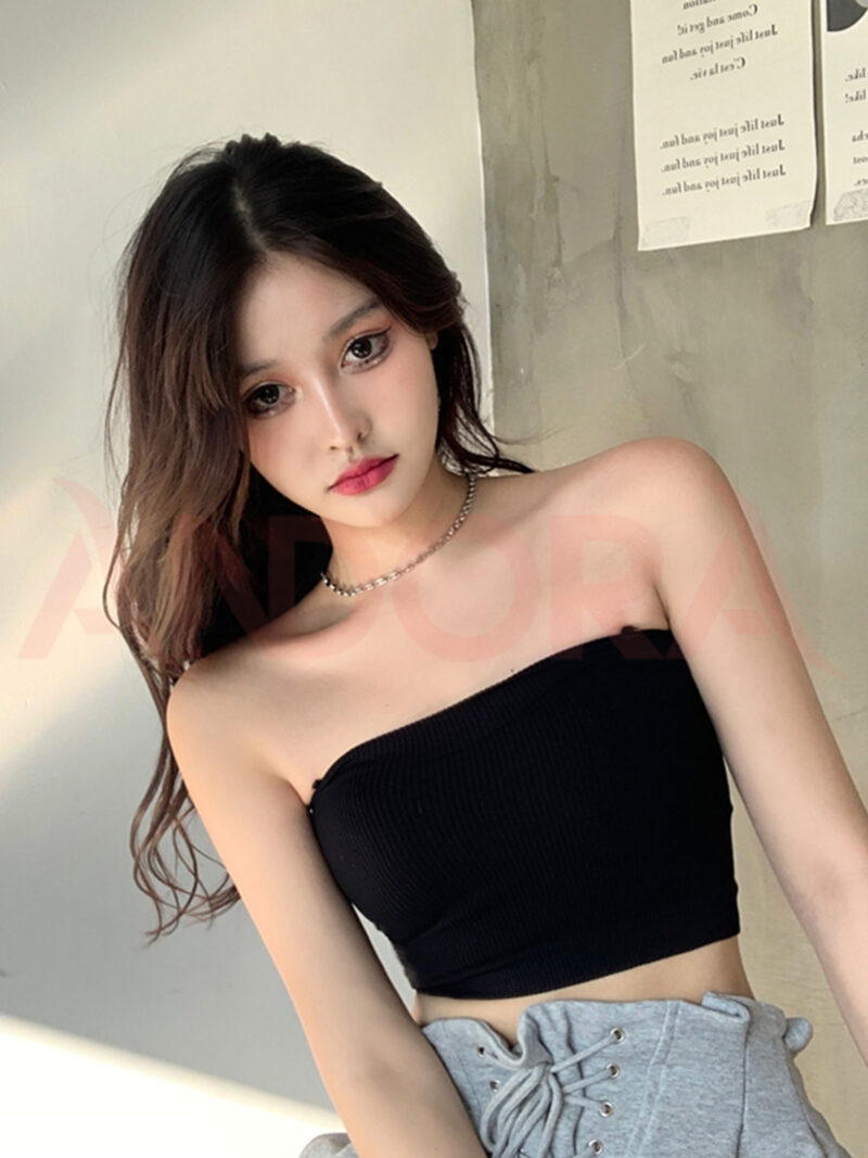 Áo ống quây ngực (không đệm) kiểu croptop ôm body - A0109T - Ảnh 4