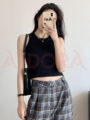 Áo croptop ba lỗ nữ ôm body chất thun gân, kiểu áo crt cổ tròn - A0110T - Ảnh 1 - Màu đen