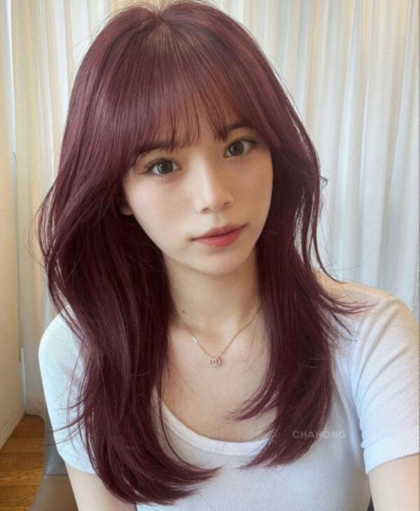 Tóc màu nâu đỏ cherry
