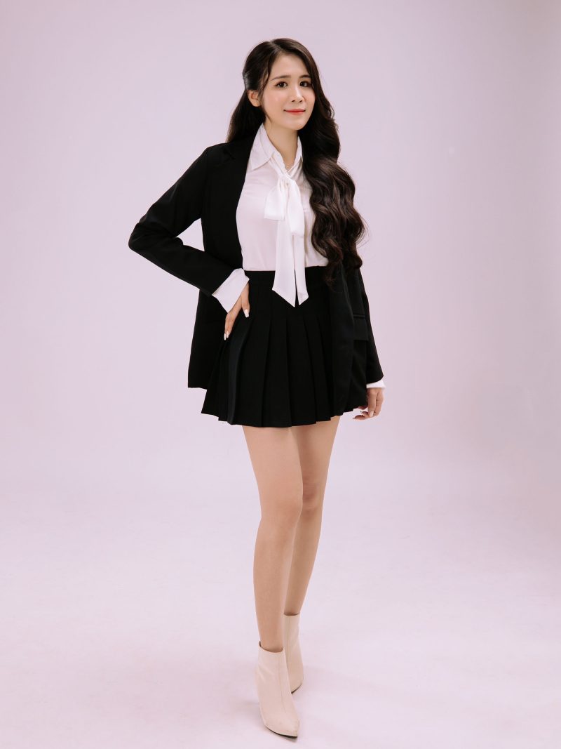 Áo sơ mi lụa thắt nơ cổ - DORIS TOP - Ảnh 8