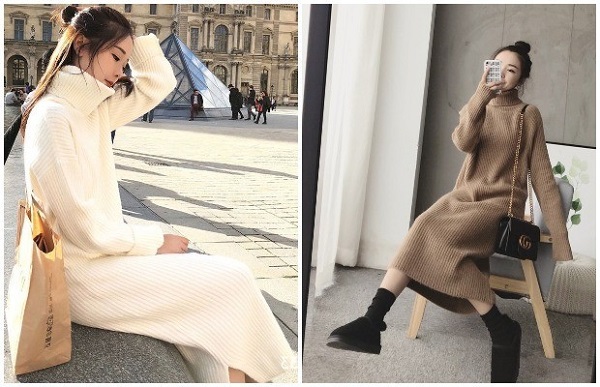 Đầm len là ý tưởng hoàn hảo cho những ngày thời tiết lạnh giá