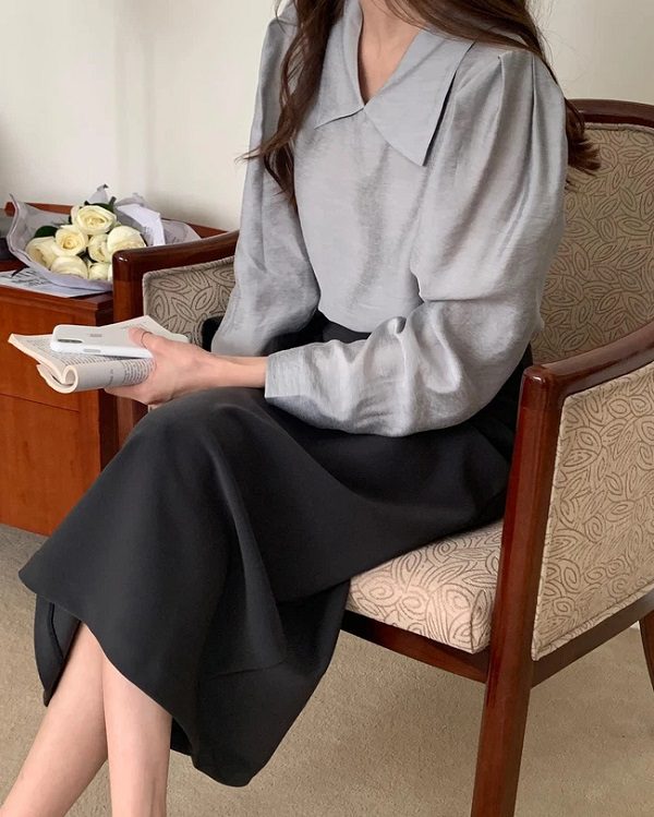 Chân váy mùa xuân màu đen