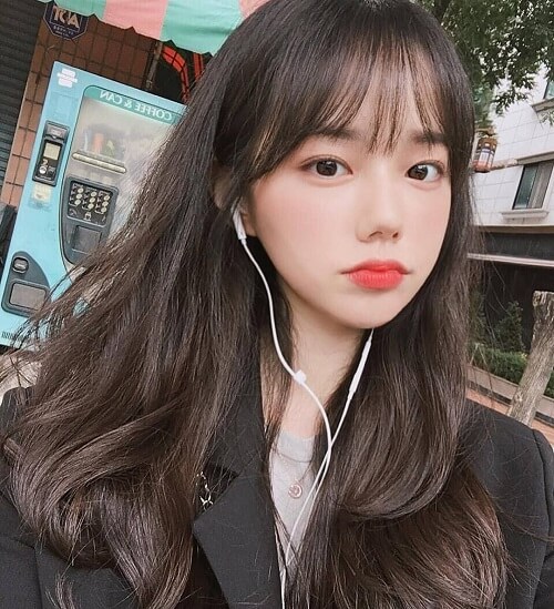 Tóc mái thưa Hàn Quốc