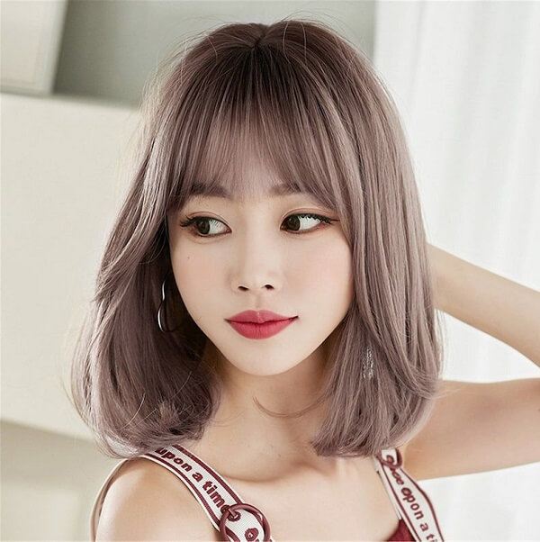 Kiểu tóc layer nữ ngang vai có mái