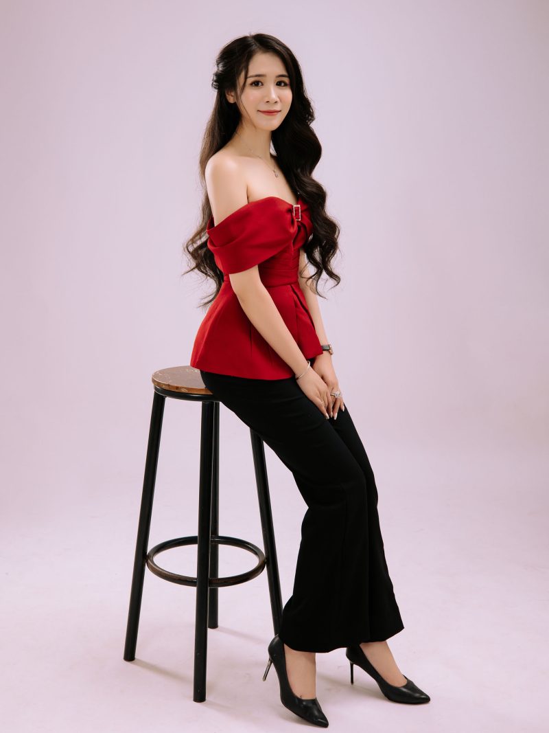 Quần ống loe nữ công sở cạp cao - FLARED TROUSERS - Ảnh 3
