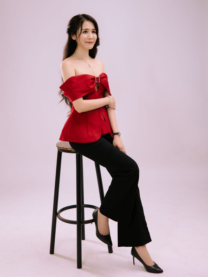 Quần ống loe nữ công sở cạp cao - FLARED TROUSERS - Ảnh 5