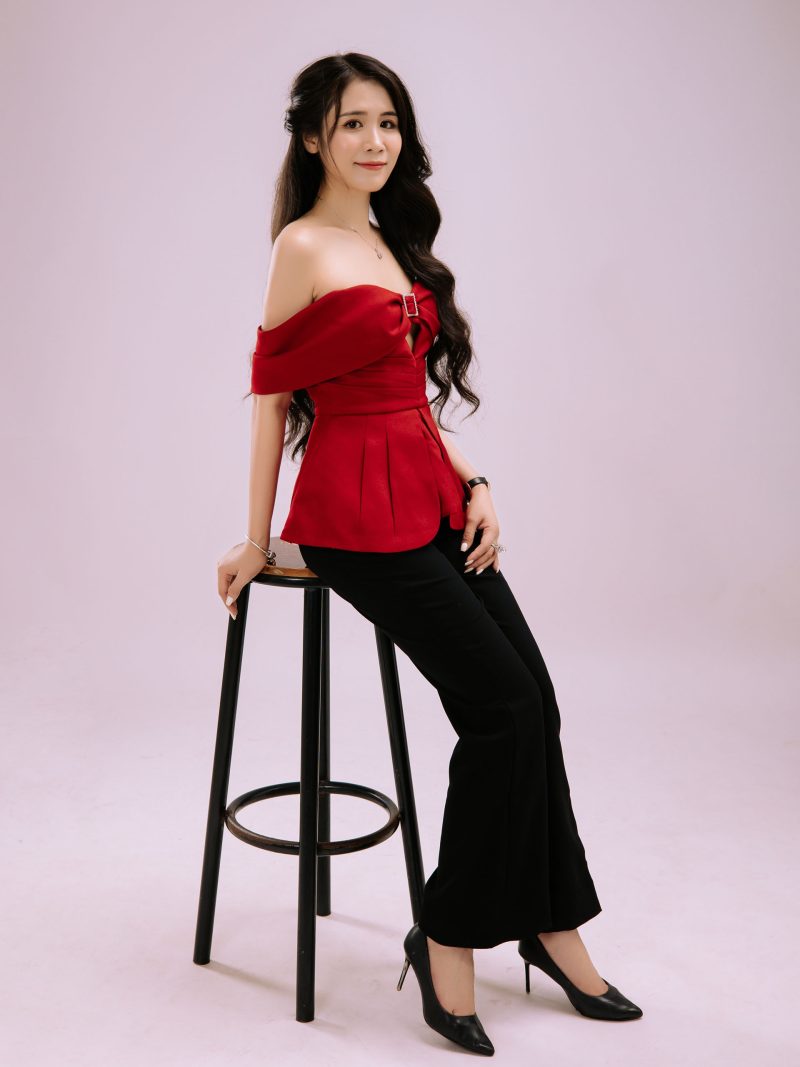 Quần ống loe nữ công sở cạp cao - FLARED TROUSERS - Ảnh 6