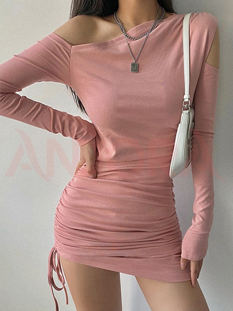 Đầm ôm body hở vai thiết kế rút dây - A0403DB - Ảnh 4