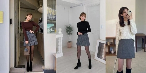 Mix cùng áo len ấm áp nhưng vẫn thời trang