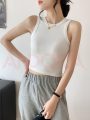 Áo croptop ba lỗ nữ ôm body chất thun gân, kiểu áo crt cổ tròn - A0110T - Ảnh 4