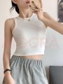 Áo croptop ba lỗ nữ ôm body chất thun gân, kiểu áo crt cổ tròn - A0110T - Ảnh 5