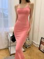 Đầm đuôi cá maxi 2 dây ôm body tôn dáng, quyến rũ chất thun co dãn tốt mặc đi chơi, dự tiệc, đi biển - A0404DB - Ảnh 2