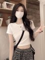 Áo croptop nữ cổ tròn ôm body trơn ngắn tay chất thun gân form basic đủ màu TRẮNG/ĐEN/ĐỎ/NÂU - A0111T - Ảnh 1 màu Trắng